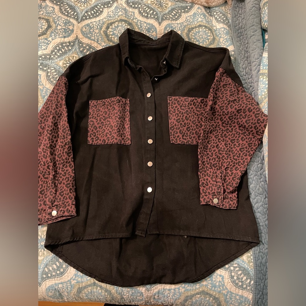 Black/Purple Shacket